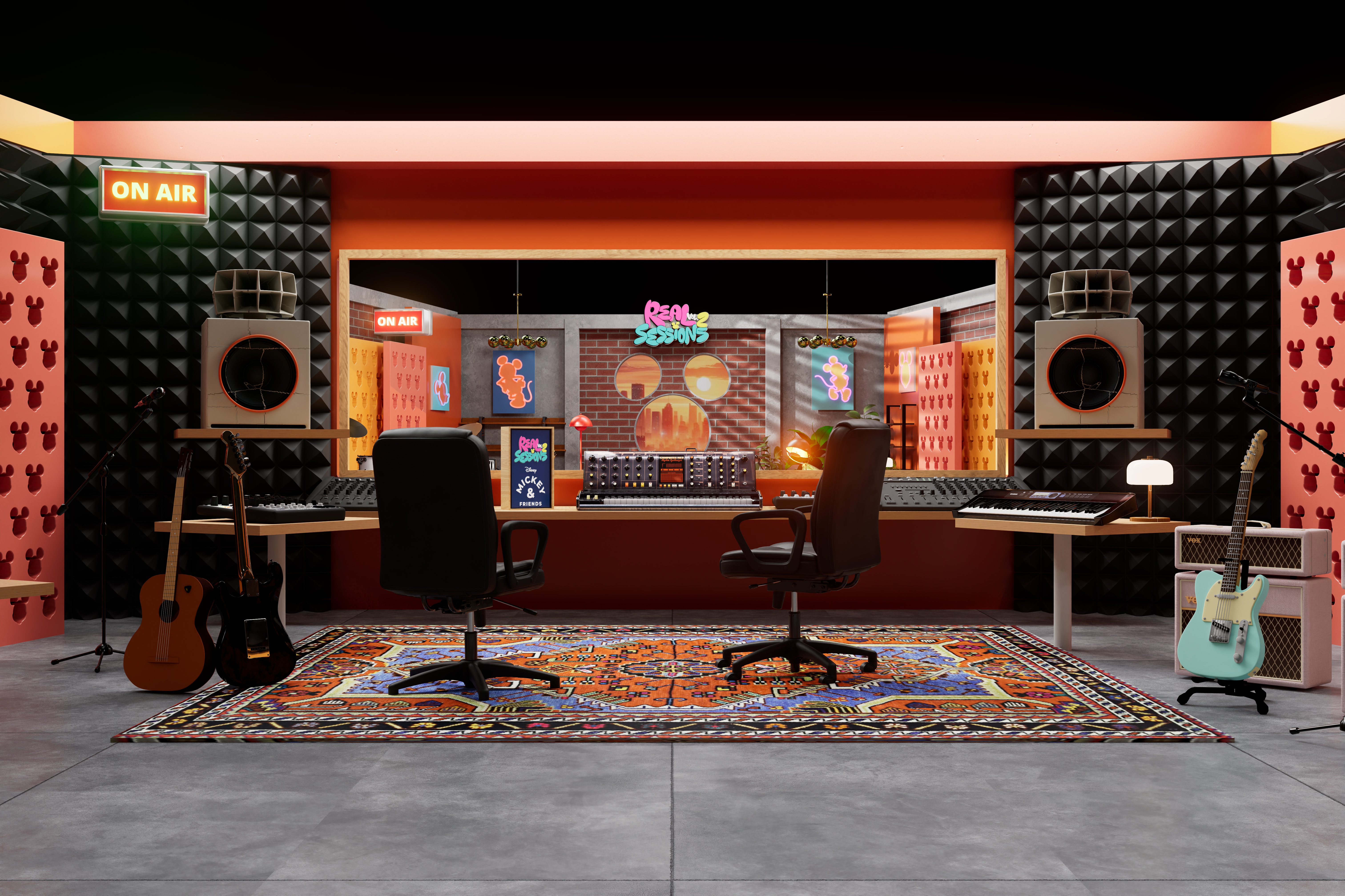 Mickey & Friends — Studio frontal, 85mm