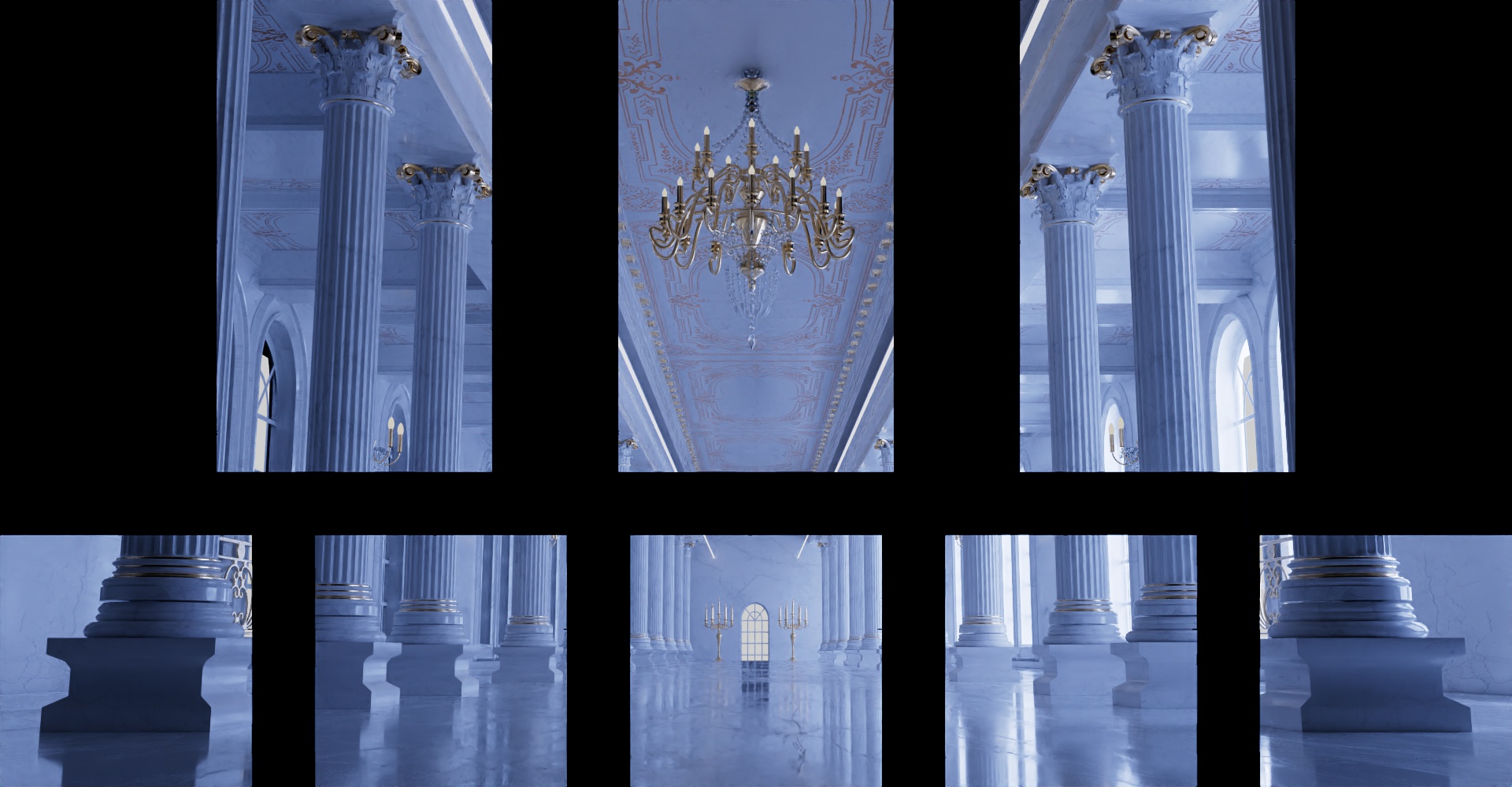 Stage screens · Blue state